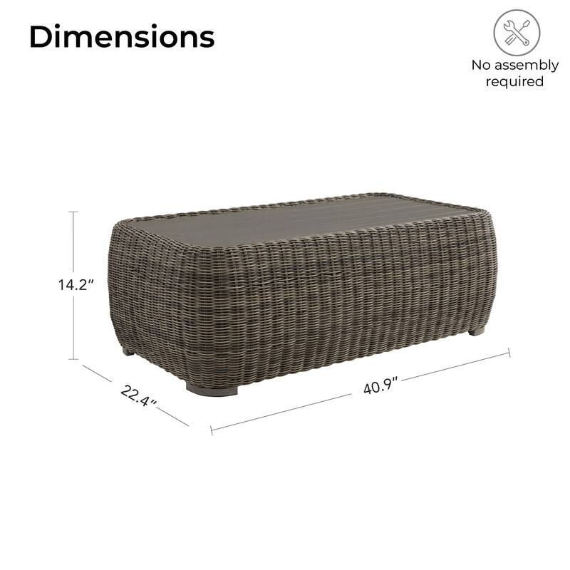 Spruce & Spring Patio Wicker Furniture Set Outdoor Rattan Bistro Set