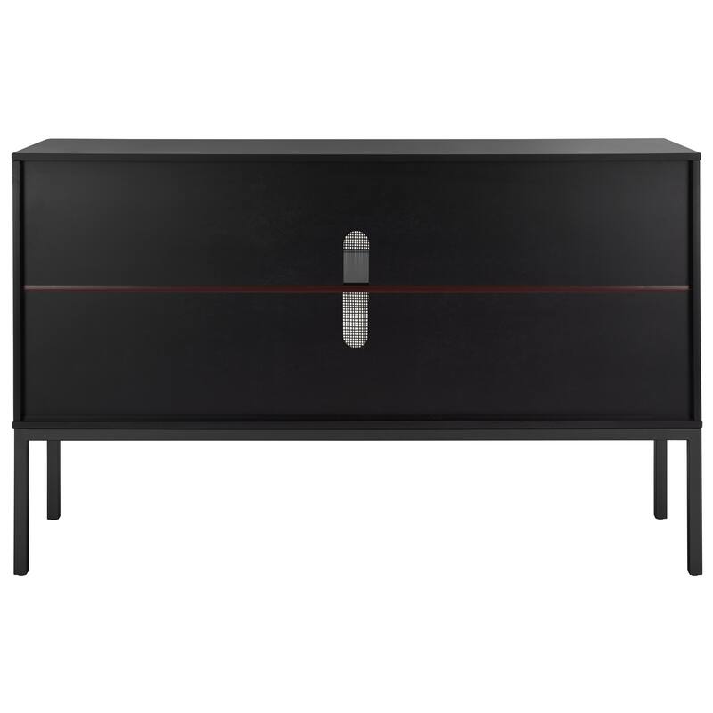 SAFAVIEH Tabetha 2-Shelf Rattan Sideboard - 54 In. W x 15 In. D x 33 In. H - 54Wx15Dx33H