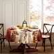 preview thumbnail 3 of 3, Swaying Leaves Bordered Fall Tablecloth 70" round - Multi