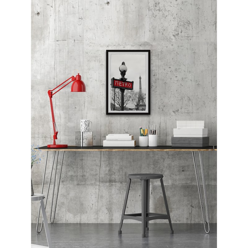 'Paris Metro Subway' Framed Painting Print