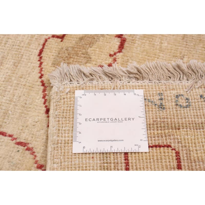 ECARPETGALLERY Hand-knotted Chobi Finest Ivory Wool Rug - 9'1 x 11'10