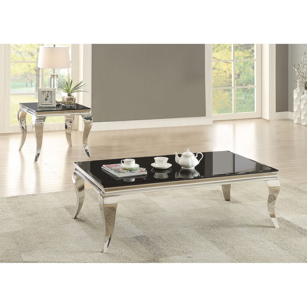 Carone Glass Top Coffee And End Table Set