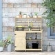 preview thumbnail 7 of 25, Outsunny Wooden Potting Bench, Outdoor Potting Table with Storage Cabinet, Storage Shelves, Sink