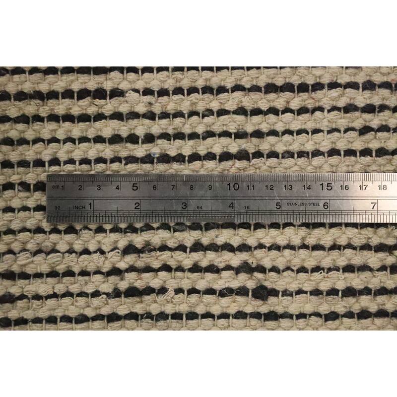 Hand Knotted Oriental 100% Wool Carpet Modern Geometric Black Modern Gotti Design Area Rug - 8' 0'' X 4' 11''