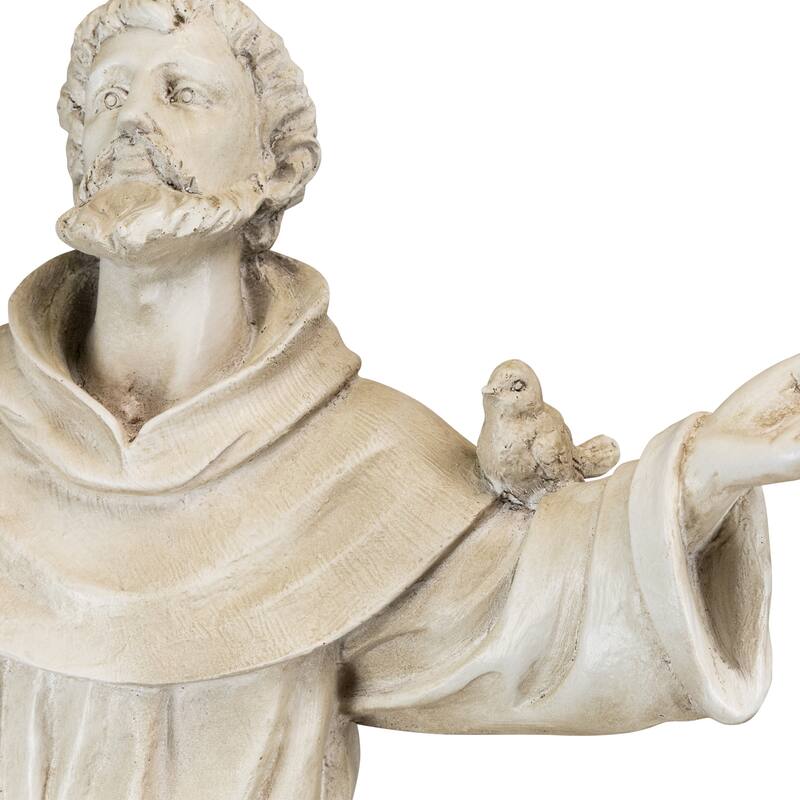 St. Francis of Assisi with Birds Outdoor Garden Statue - 24"