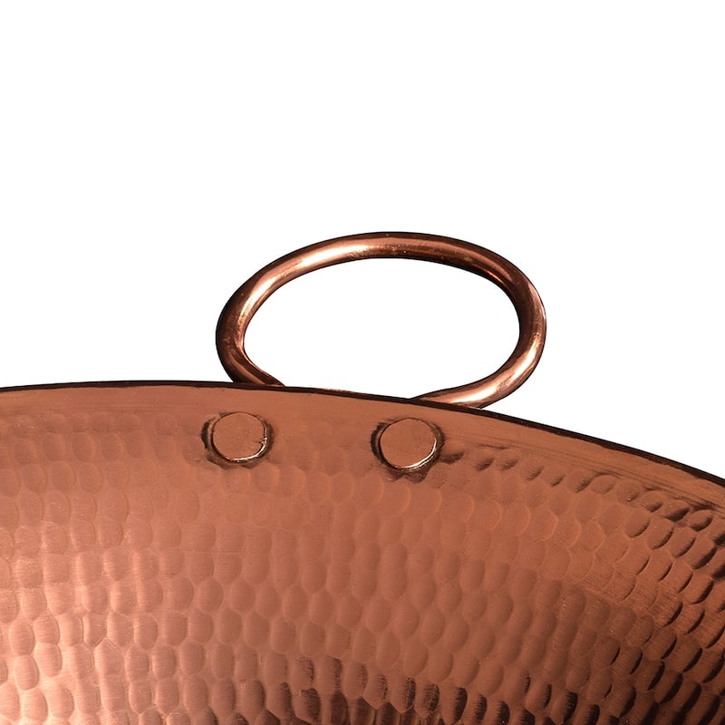 16-in Round Miners Pan Vessel Hammered Copper Sink in Polished Copper (VR16MPPC)