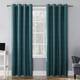 Sun Zero Duran Thermal Insulated Total Blackout Grommet Curtain Panel, Single Panel - Teal - 50x63