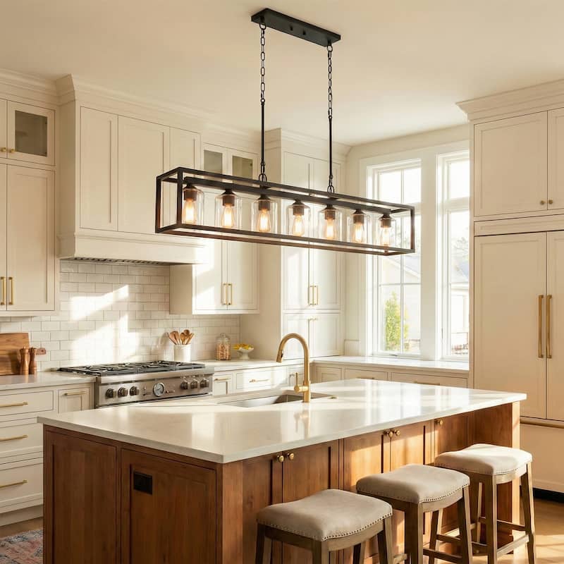 Acroma 7 Lights 48In Modern Kitchen Chandelier - UL