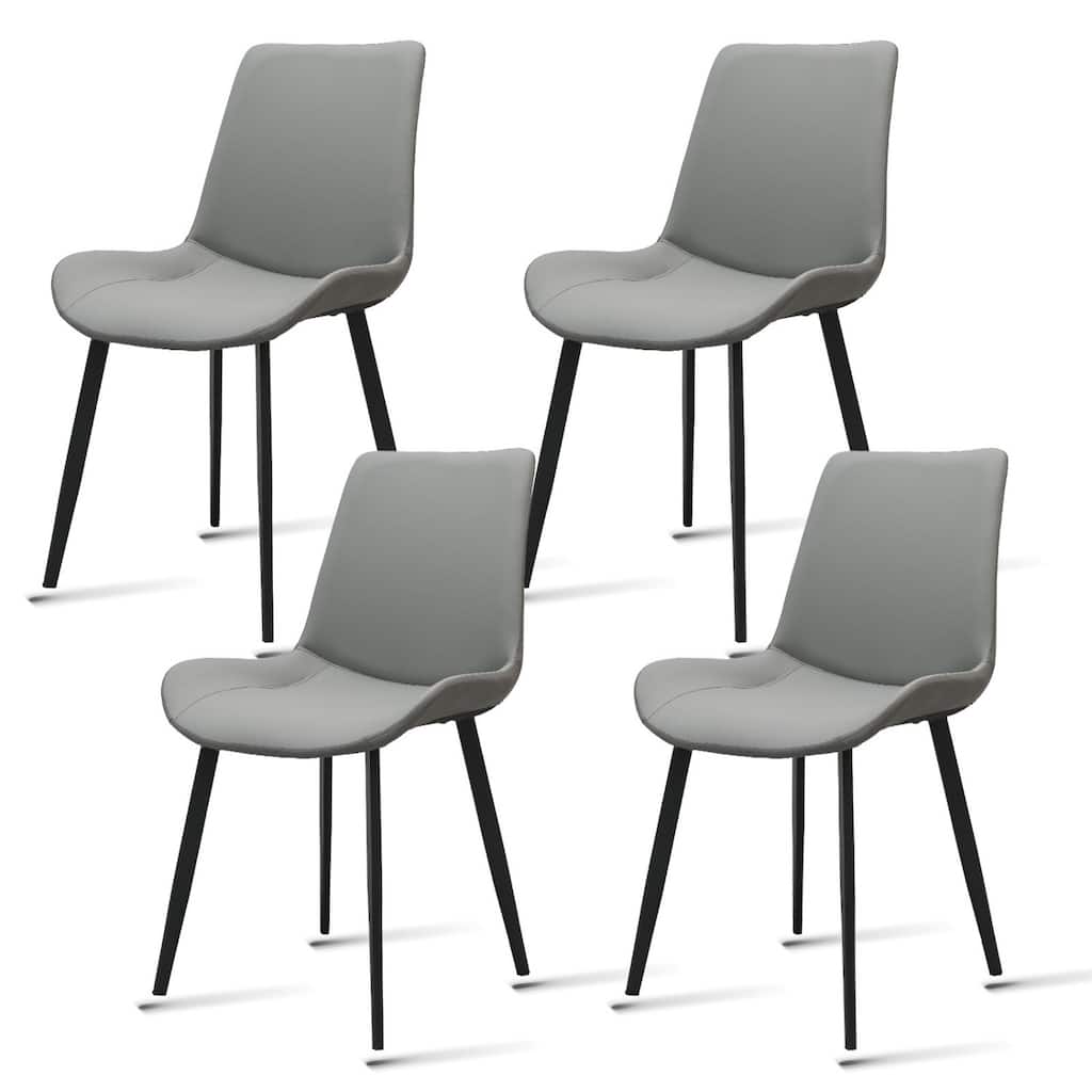 20.47" Modern Upholostered Dining Chair with Metal Legs, Set of 4