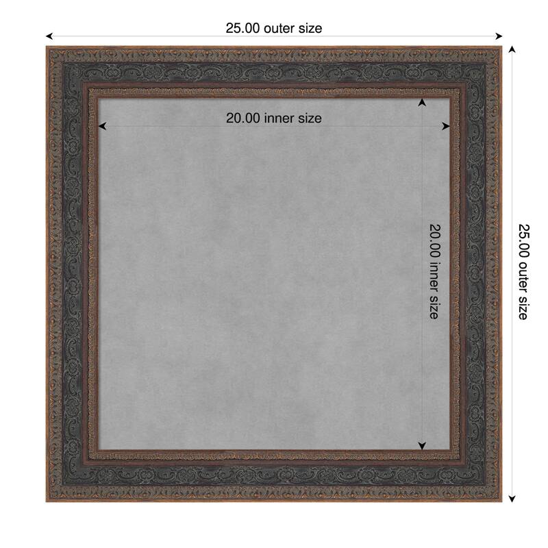 Amanti Art Attic Aged Black Framed - 25 x 25 in - Attic Aged Bronze
