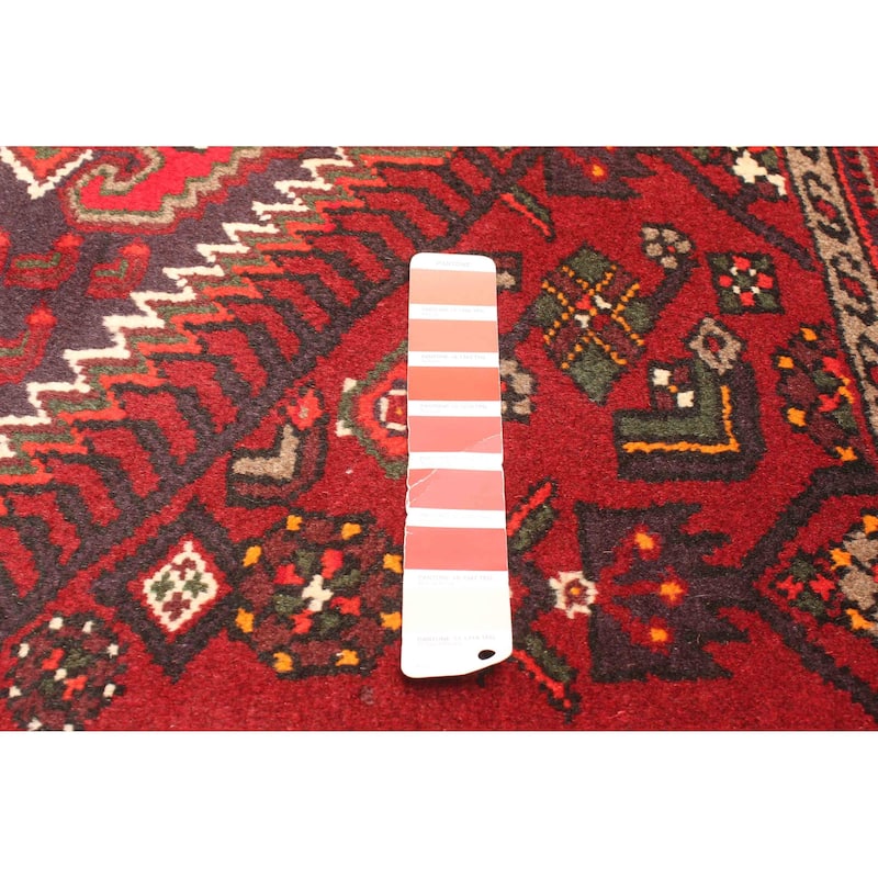 ECARPETGALLERY Hand-knotted Andelz Red Wool Rug - 4'0 x 6'4