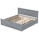 preview thumbnail 7 of 6, King Size Wooden Platform Kids Bed with 4-Storage Drawers, Support Legs, Headboard and Durable Pine, Easy to Assemble, White