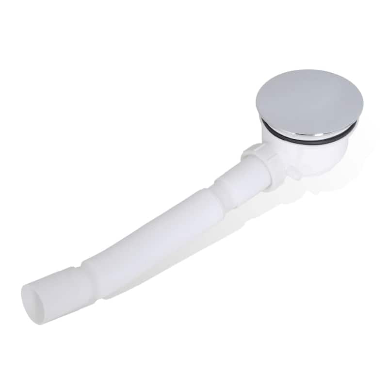 vidaXL Fast Flow Waste Trap Drain & Flexible Hose for Enclosure Tray - (17.3"-36.6") x 1.6" x 4.5"