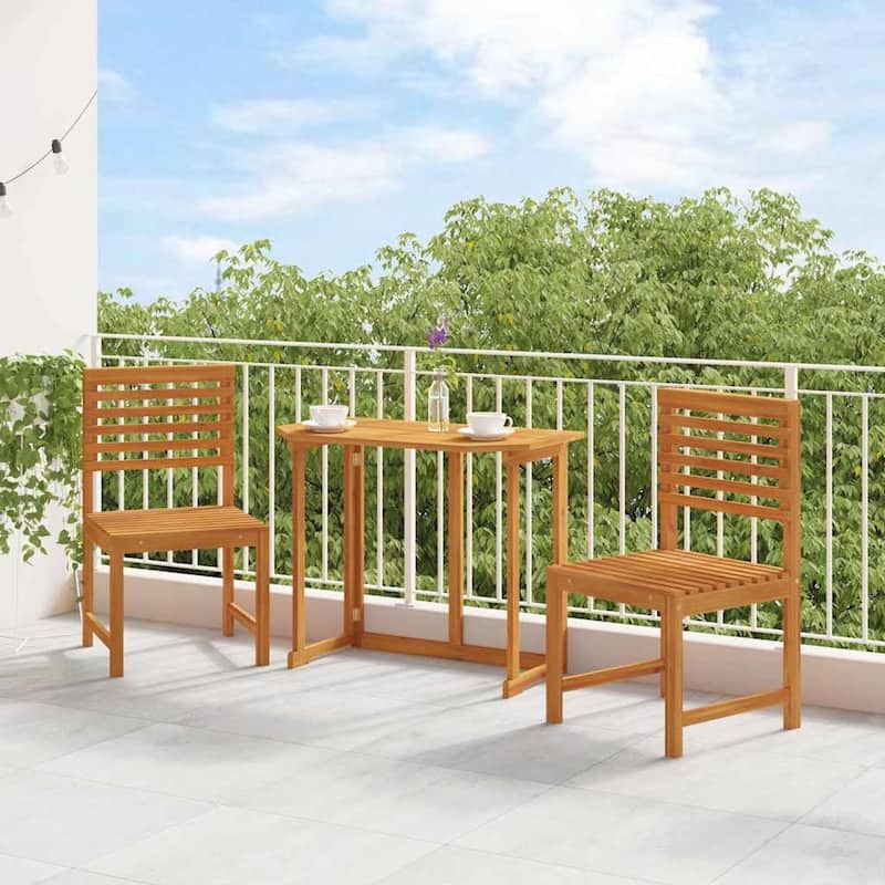 vidaXL Garden Chair 50 x 50 x 91cm Solid Acacia wood - 19.7 x 19.7 x 35.8