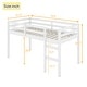 preview thumbnail 11 of 19, Minimalistic Twin Size Wooden Low Loft Bed Kids Bed with Ladder and Safety Guardrail,Storage Space