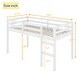 preview thumbnail 19 of 19, Twin Size Rubber Wooden Loft Bed with Ladder, Bed Platform of Strengthened Slats
