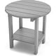 preview thumbnail 11 of 11, WINSOON All Weather HIPS Outdoor Side Tables 2-Tier Adirondack Tables End Tables Grey