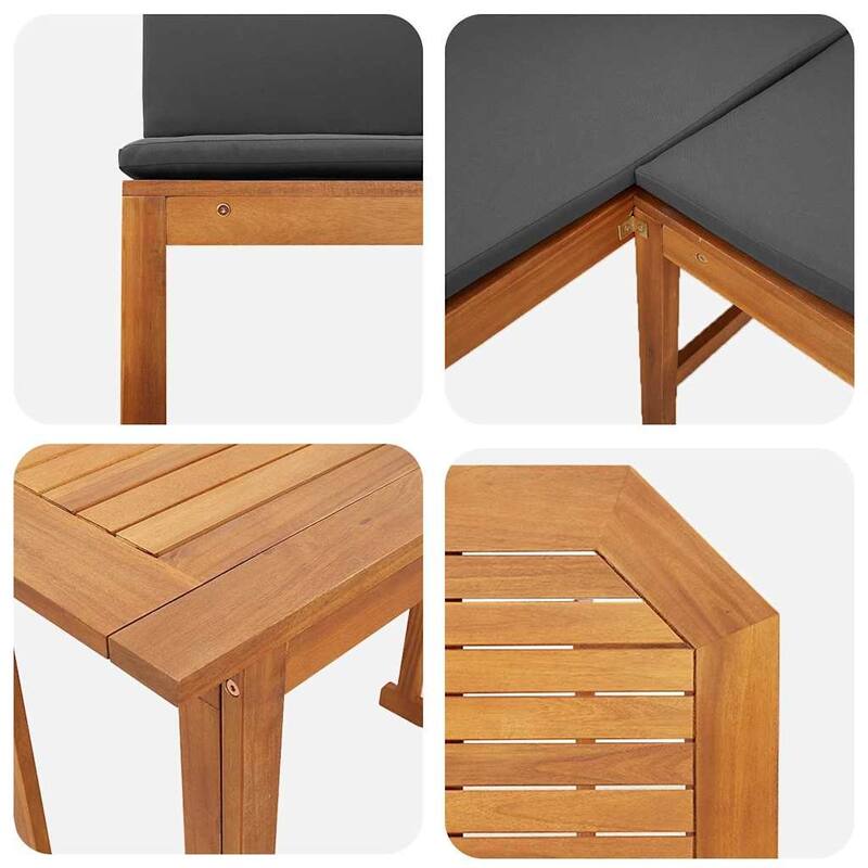 vidaXL Garden Bench Set Brown solid acacia wood - 20 x 35 x 30