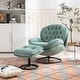 preview thumbnail 16 of 25, Accent chair TV Chair Living room Chair sofa with Ottoman Teal