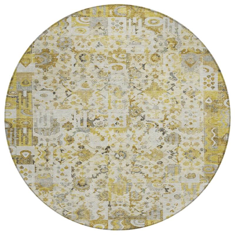 HomeRoots Patchwork Traditional Rectangle Outdoor Rug