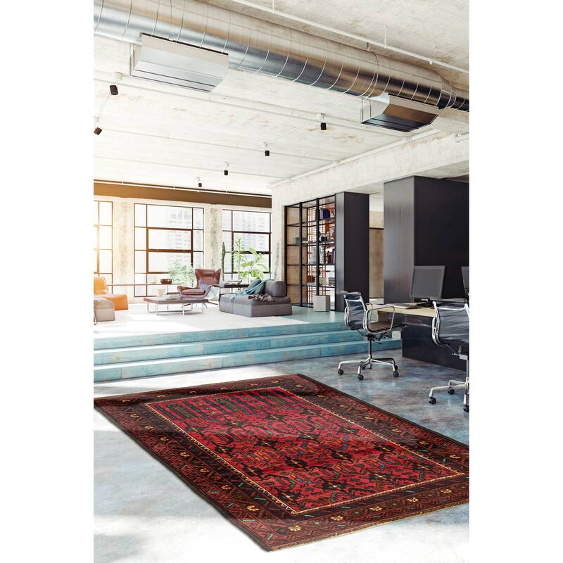 Teimani Red Rug 2'9" x 4'5" - 2'9 x 4'5