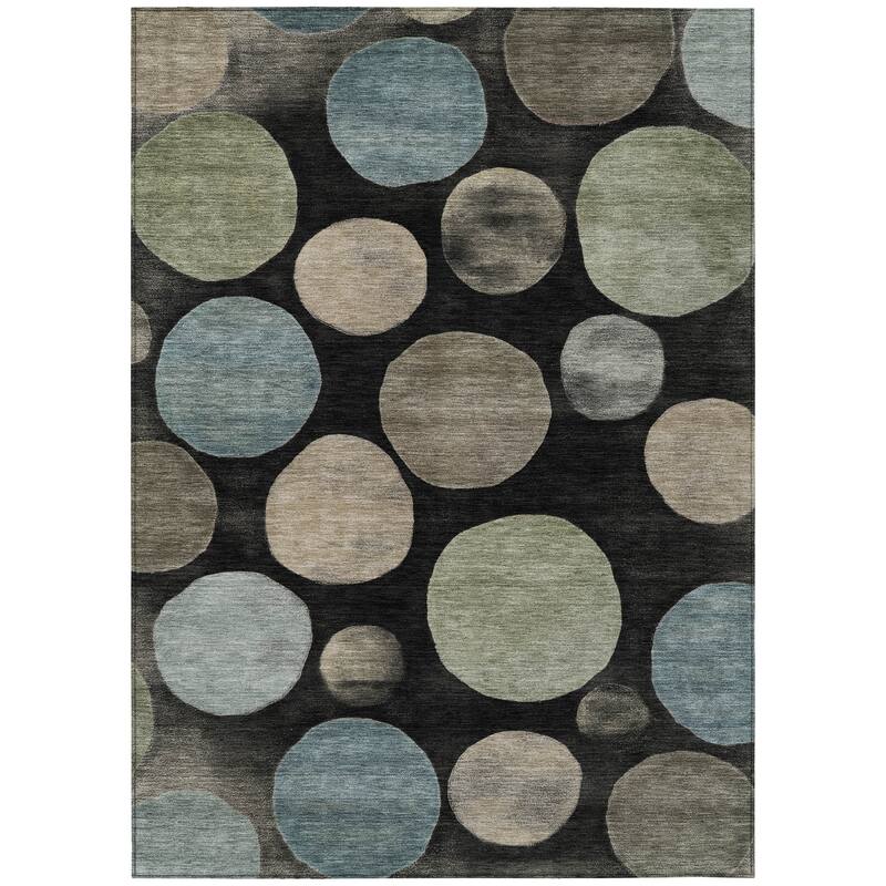 HomeRoots Geometric Transitional Rectangle Outdoor Rug