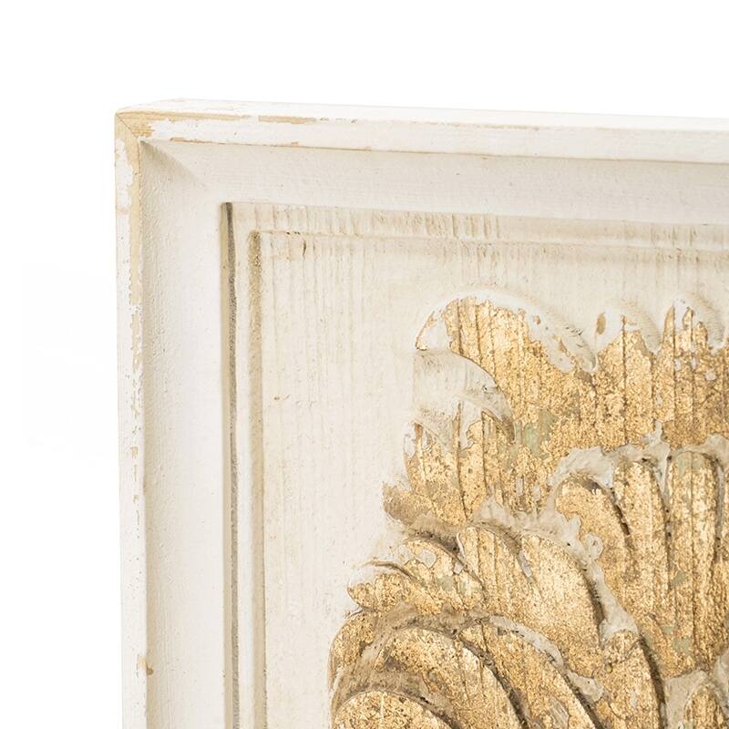 Mid-Century Modern Wall Mirror with Gold Leaf Details Set of 2