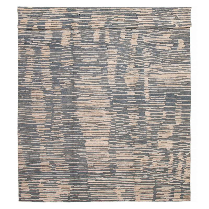 ECARPETGALLERY Hand-knotted Tangier Grey Wool Rug - 9'10 x 13'9 - Dark Grey - 9'10 x 13'9