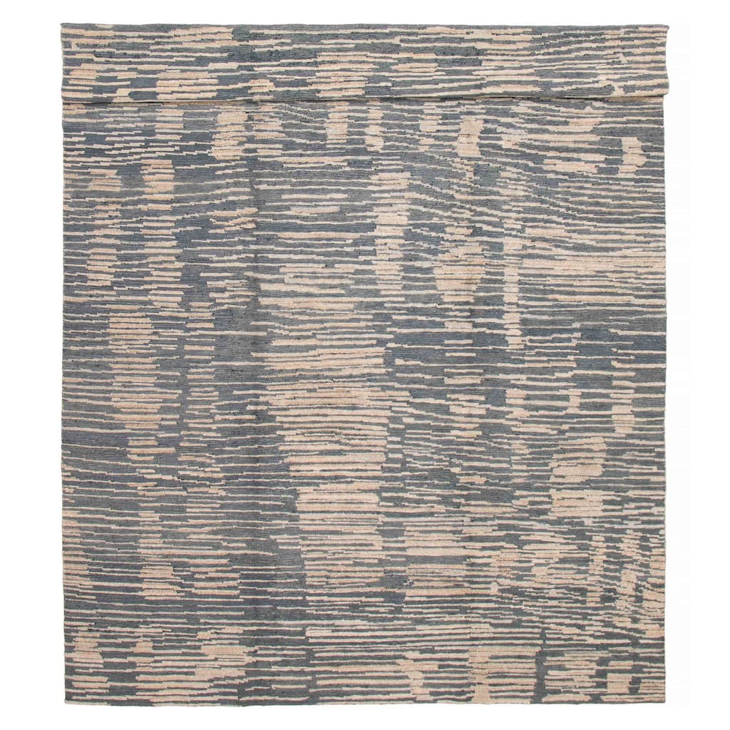 ECARPETGALLERY Hand-knotted Tangier Grey Wool Rug - 9'10 x 13'9