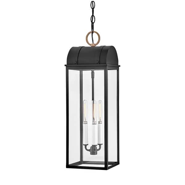 slide 2 of 5, Hinkley Lighting 10662 Campbell 3 Light 8" Wide Outdoor Mini Pendant Black