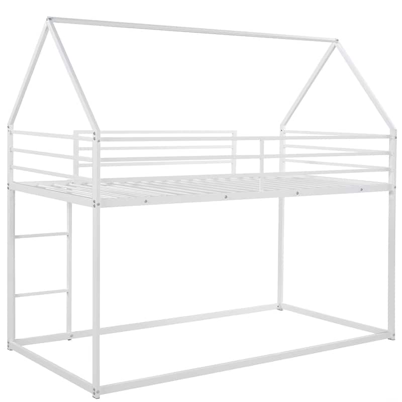 House Bunk Bed with Built-in Ladder