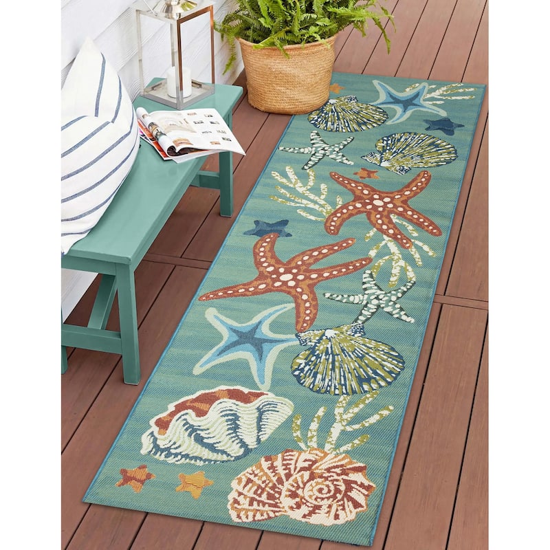 Liora Manne Marina Starfish Song Indoor/Outdoor Rug