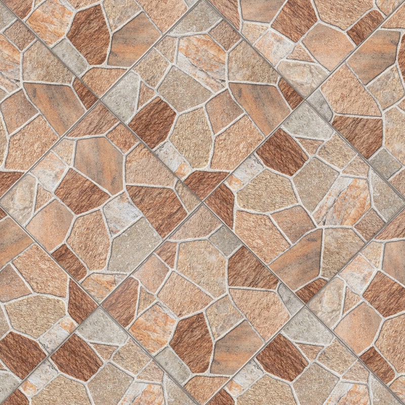 Merola Tile Leticia Beige 17-3/4" x 17-3/4" Ceramic Floor and Wall Tile