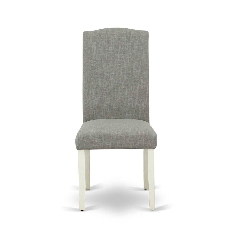 Linen Fabric Parsons Chairs - Set of 2 - Modern Dining Room Accent Chairs