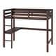 preview thumbnail 9 of 8, Elegant Study Full Loft Bed with built-in desk, Space-saving, Espresso