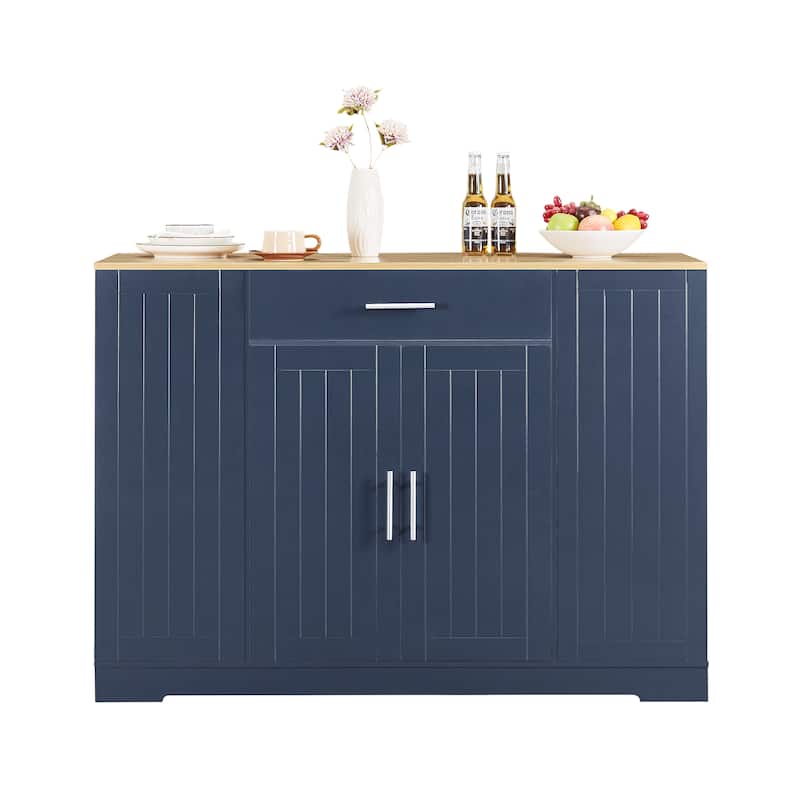 53'' Kitchen Storage Islands with Drawers and Trash Can Storage for Kitchen & Dining. Modern Farmhouse Design