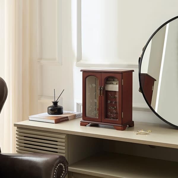 Stufurhome Solid Wooden Jewelry Box - Brown