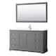 Option Dark Gray, Chrome Trim, White Quartz Top