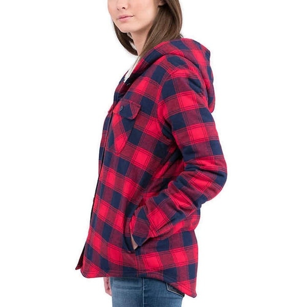 red and black flannel jacket women's
