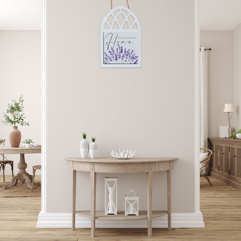 IH Casa Decor Wooden Window Pane Sign It'S So Good To Be Home - Purple