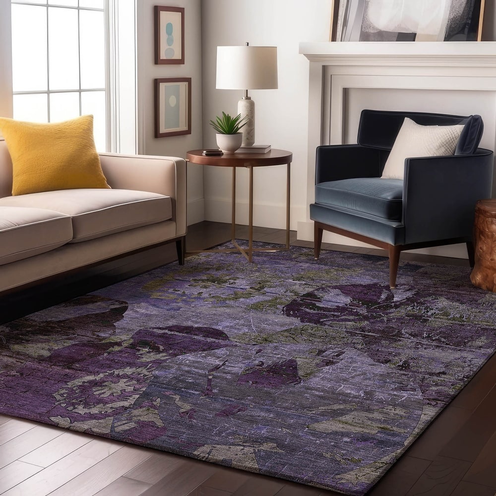 Premium Washable Super Soft Solid Abstract Mayfield Rug