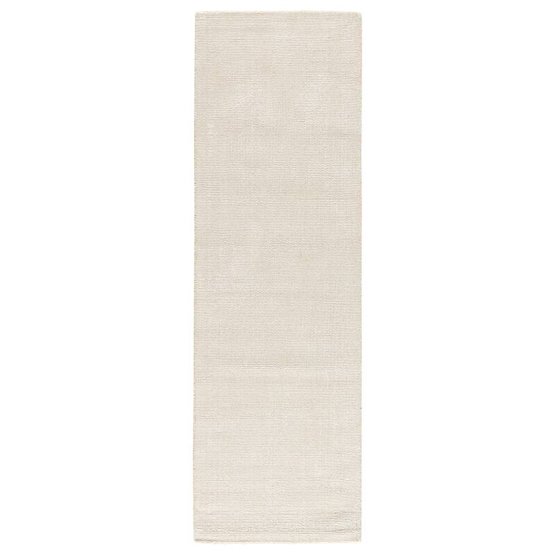 Carson Carrington Otterup Handmade Solid Area Rug - 2' 6" x 8' - White/Beige - Runner/Rectangle