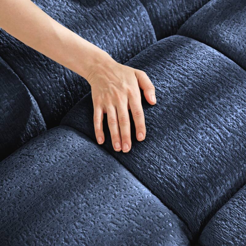 78.7" Chenille 3-Seat Sofa with Tufted Design & Sponge Cushions