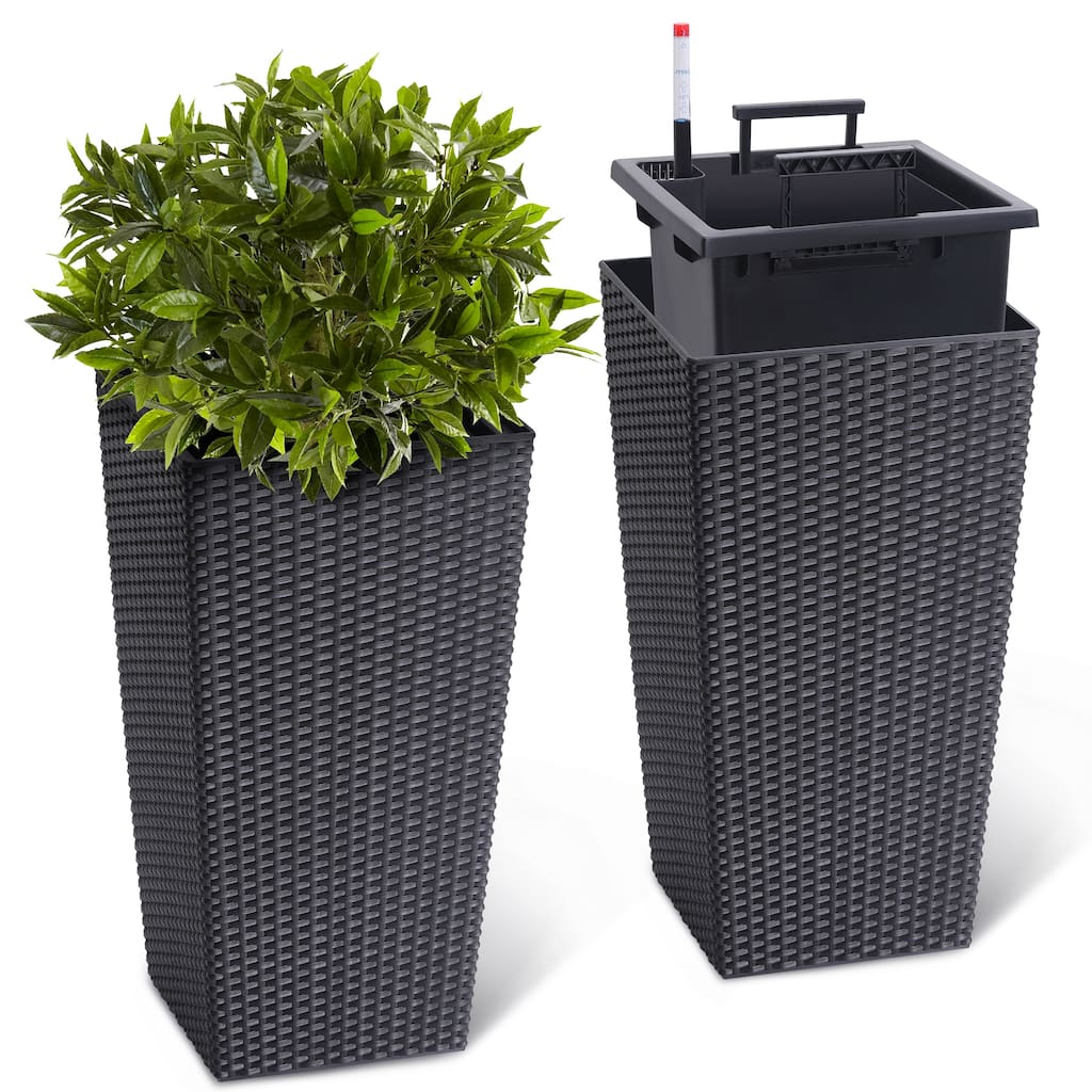 23 inch Tall Outdoor＆Indoor Planter Pots of 2