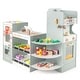 preview thumbnail 1 of 4, Kids Grocery Store Playset Wooden Play Store w/ Checkout Counter Green + White