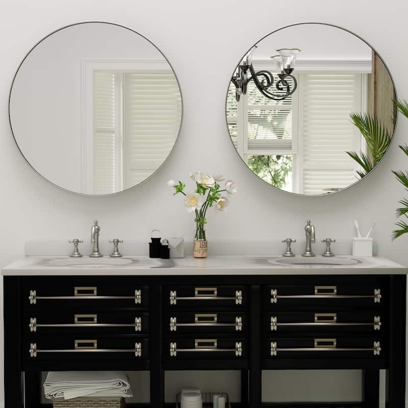 Wall Mirror Vanity Mirror Bathroom Mirror with Metal Frame(1 Piece)