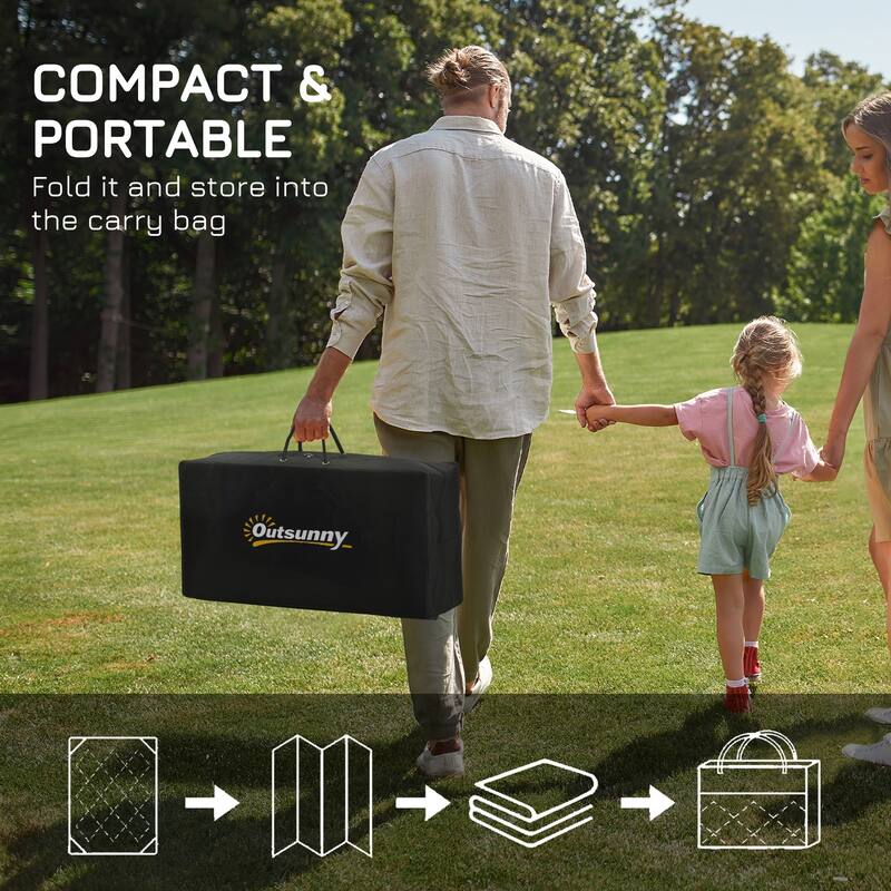 8' x 10' Outdoor Reversible Waterproof Straw Floor Mat with Carry Bag - 8' x 10'