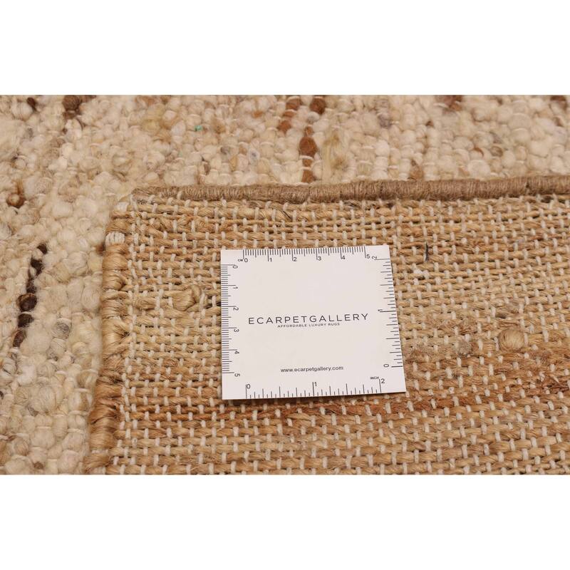 ECARPETGALLERY Hand Woven Zahara Ivory Dhurrie