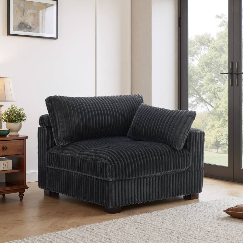 Plush Faux Fur Accent Sofa Chair