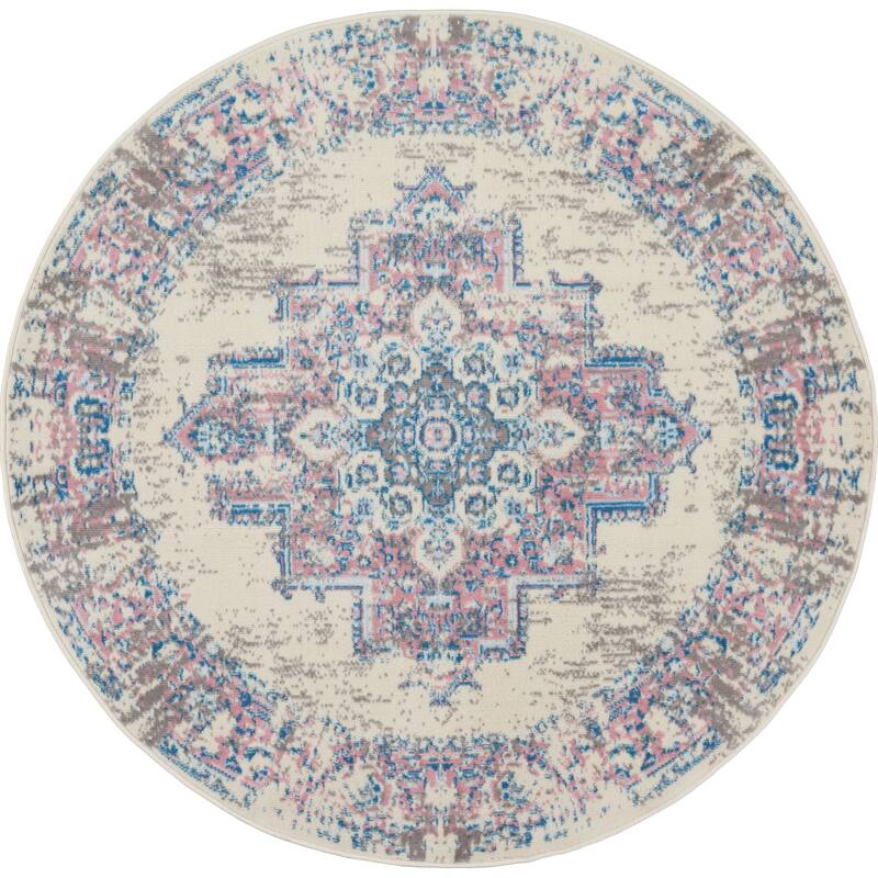 Nourison Grafix Distressed Vintage Medallion Area Rug